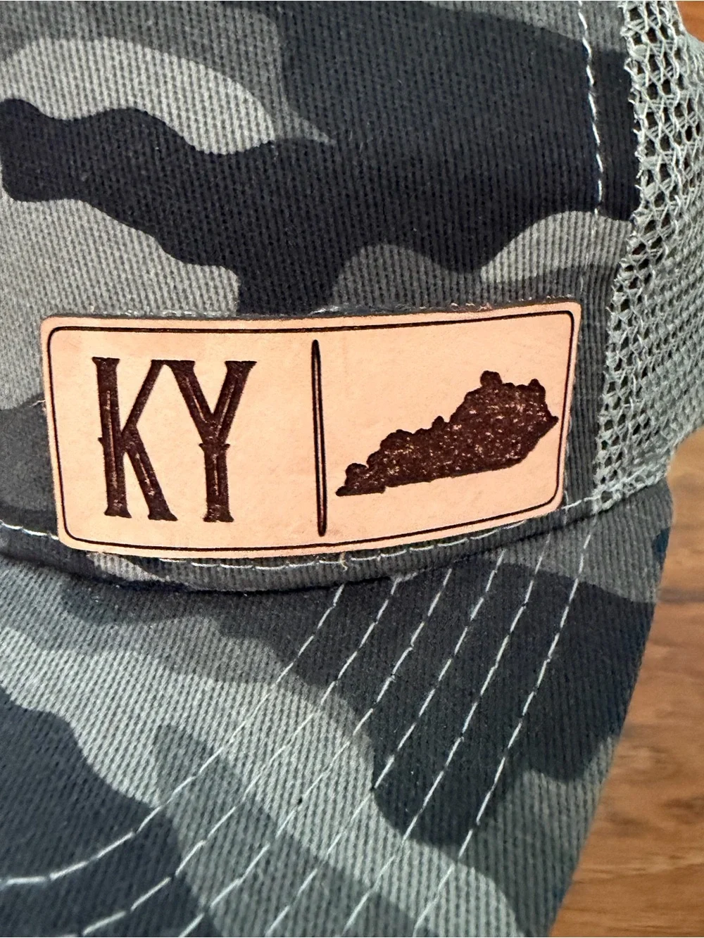 Kids Camo Trucker Hat - Gray Camouflage